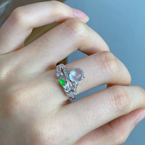 翡翠」K18 天然高氷種ヒスイ 天然ダイヤモンド 上品 忍耐 5月誕生石 本