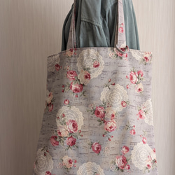 フラットトートバッグ　グレー 3枚目の画像