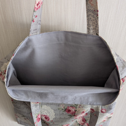 フラットトートバッグ　グレー 5枚目の画像