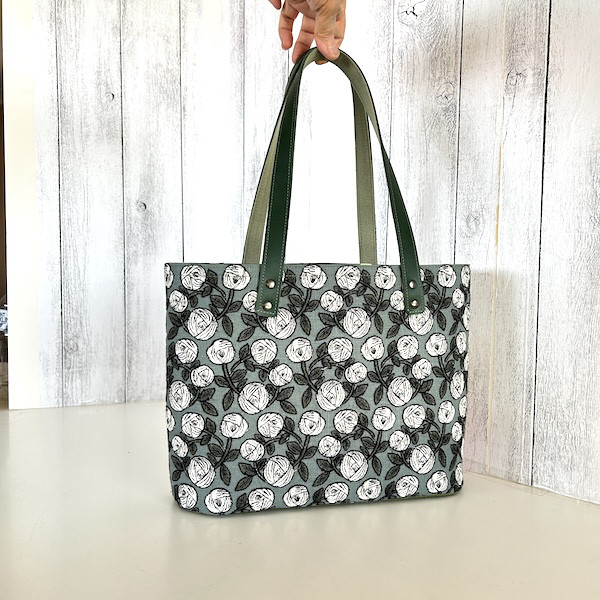 creema限定、ミナペルホネンパッチ、楕円トートバッグ