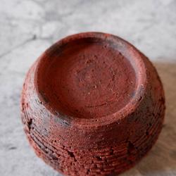 4.5号赤土裂紋爬虫類シェルター417　昆虫　陶器製　作家もの　沖縄 4枚目の画像