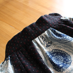 Creema獨家款 * 獨一無二 * 花卉圖案轉換為主要特色 * 刺繡十字繡 * 長裙 * 黑色 第8張的照片