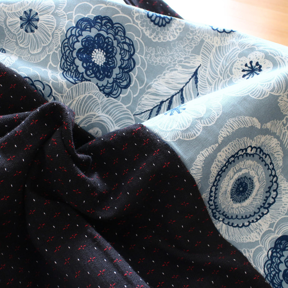 Creema獨家款 * 獨一無二 * 花卉圖案轉換為主要特色 * 刺繡十字繡 * 長裙 * 黑色 第9張的照片