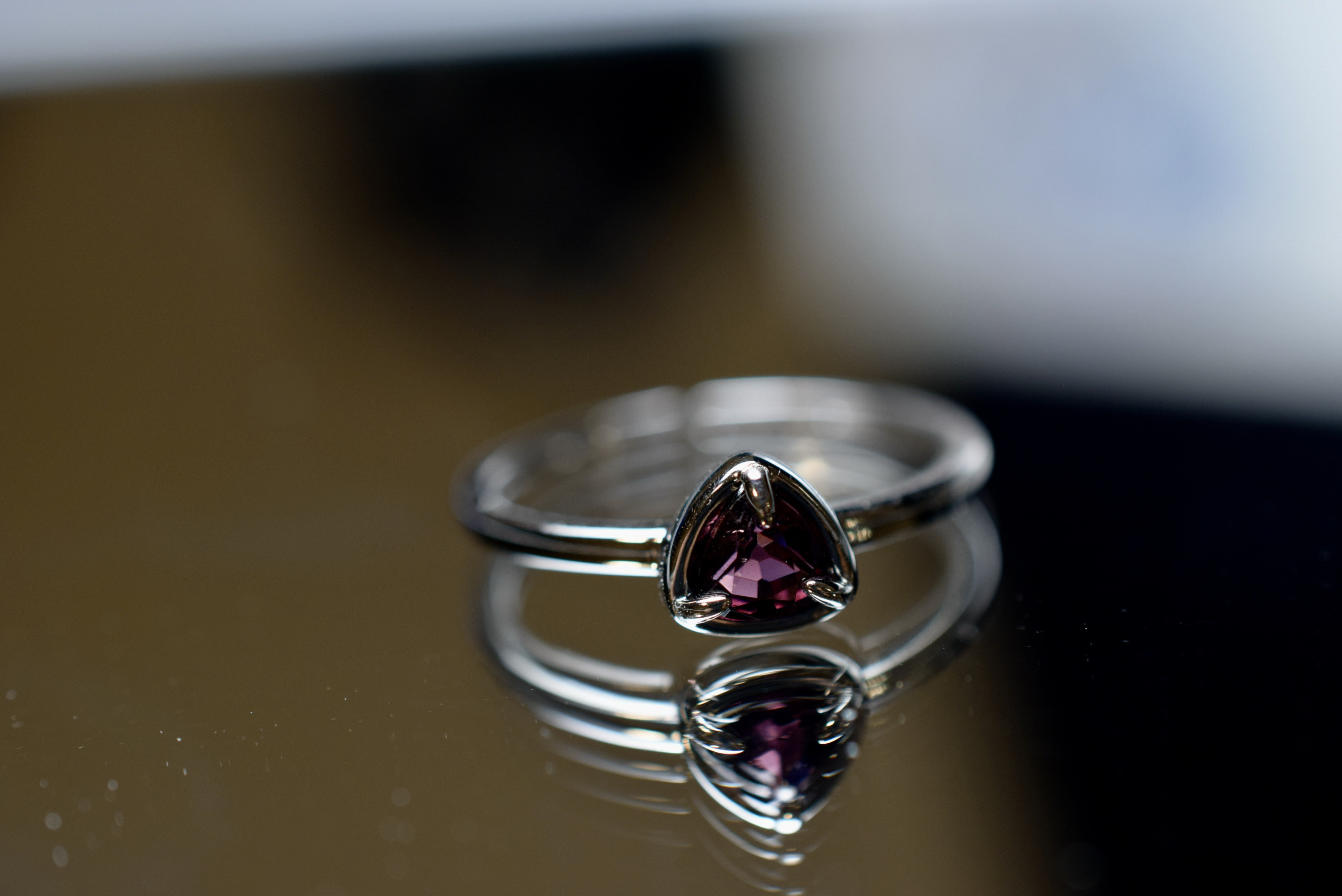 RG10-163 シルバー 非加熱 高貴の蘇芳色 スピネル リング ミャンマー産 フリーサイズ 指輪 金属アレルギー対応