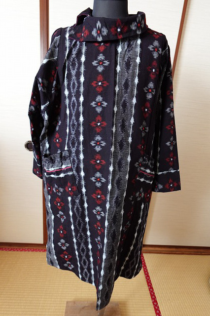 久留米絣　着物リメイク　ワンピース　チュニック　ハンドメイド 4,896円