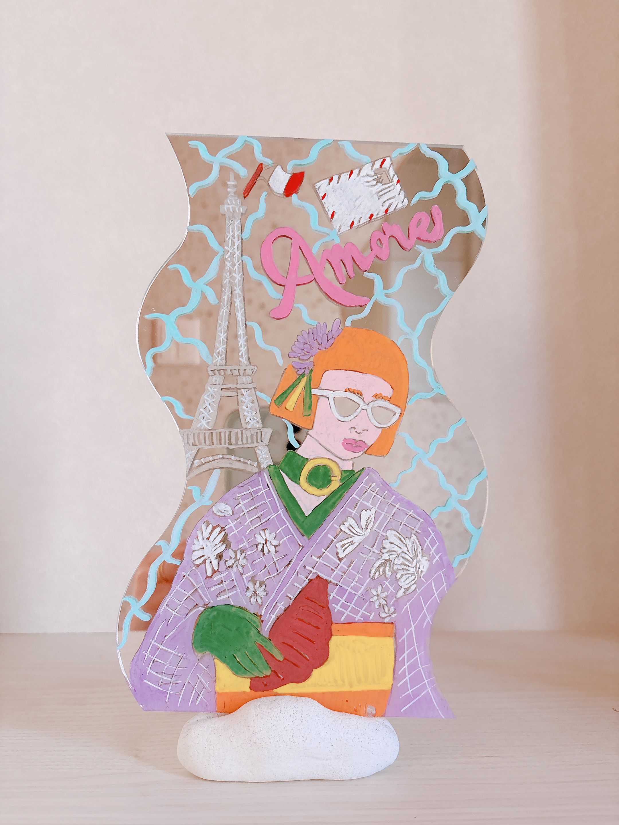 アクリルミラースタンド（インテリア雑貨）アモーレ・パリ＆ジャポン！