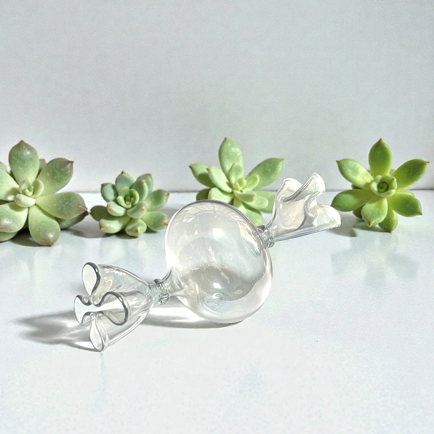 parisevetro Italia ブルー　イタリア工房ガラス キャンディーフォルム オブジェ　ヴィンテージ