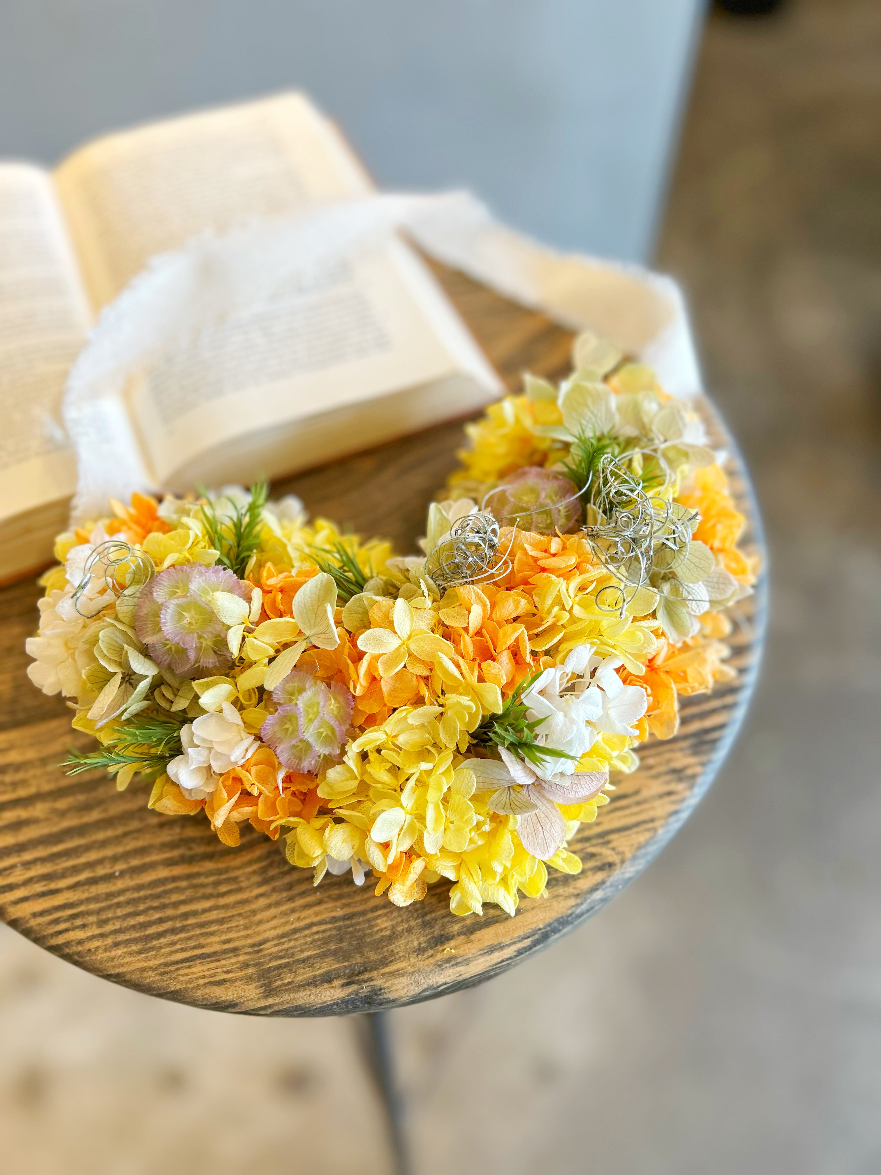 プリザーブドフラワー　ハートのリース♡