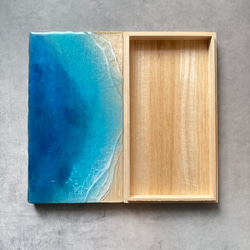 一枚板 レジンアート 海アート インテリア オーシャンアート 無垢