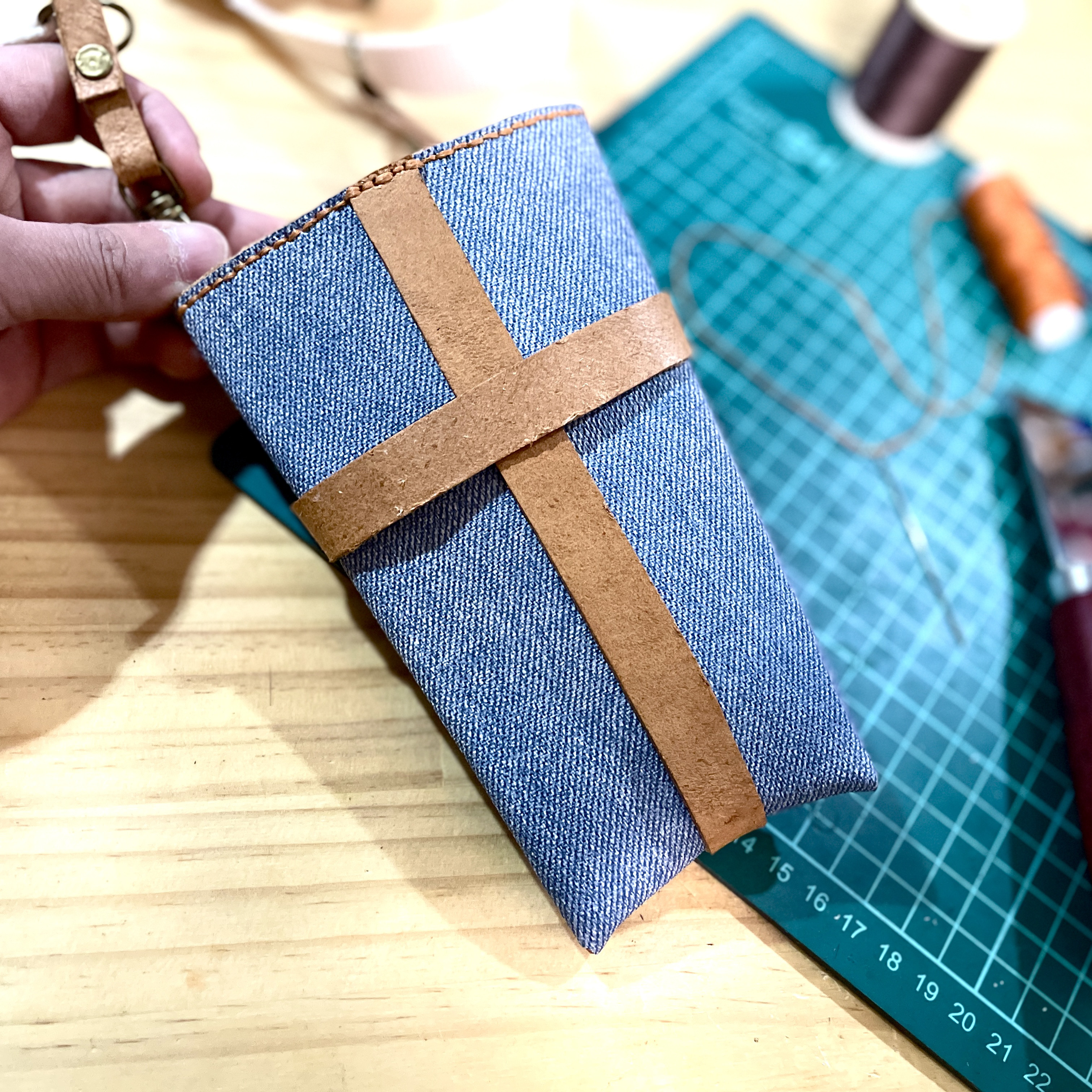 デニムレザーシザーケース