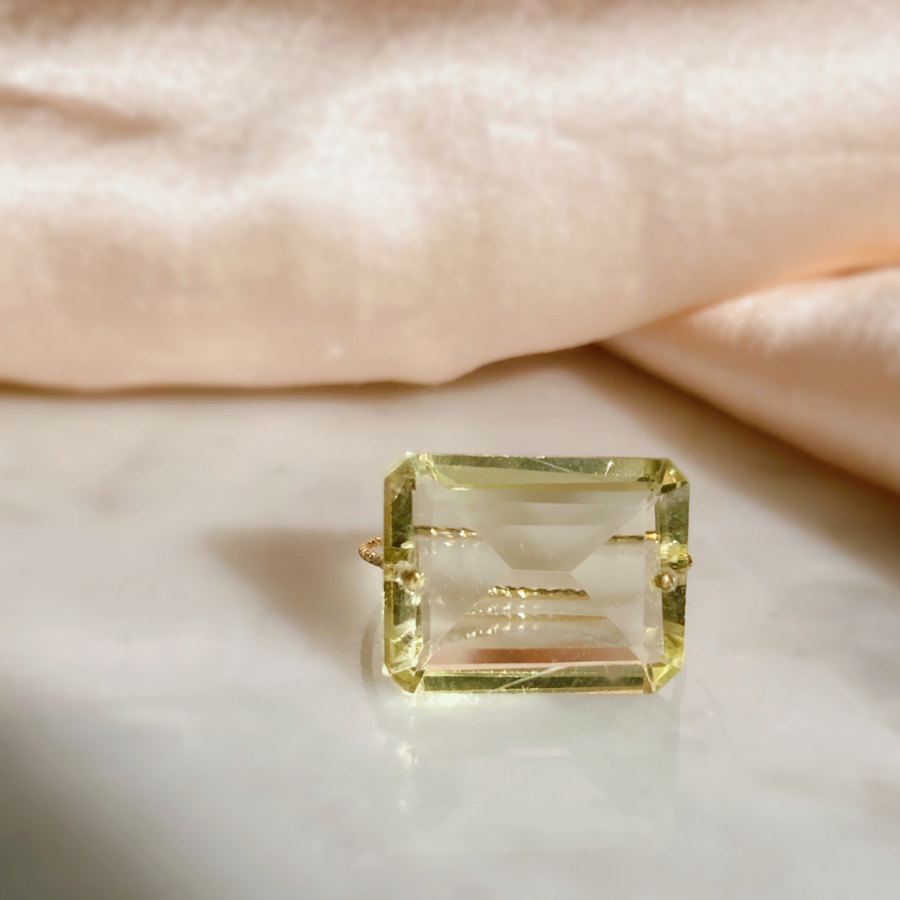 Prana candy gem ✴︎大粒✴︎レモンクォーツ✴︎k14gfリング