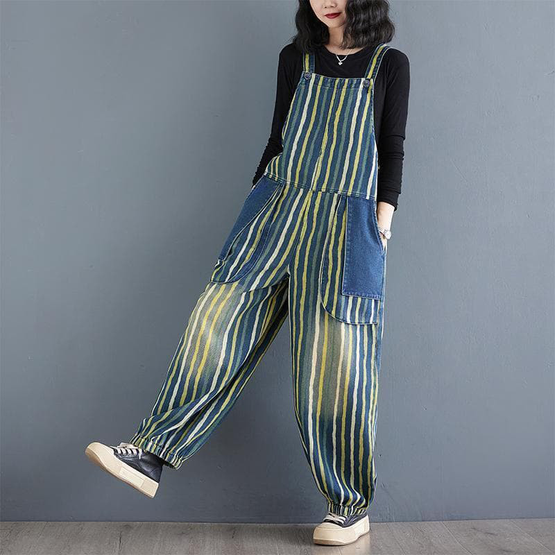 大きいサイズ サロペット　デニム　ストライプ　レディース 春夏　 新品 パンツ