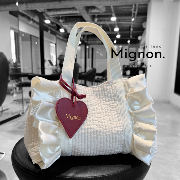 フリル 2way スクエア ヌビキルト トートバッグ♡ 4枚目の画像