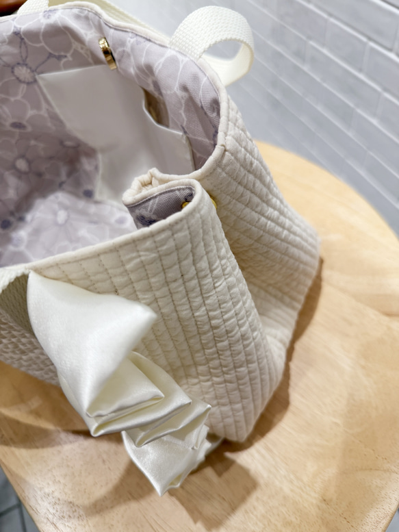 フリル 2way スクエア ヌビキルト トートバッグ♡ 7枚目の画像