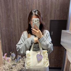 フリル 2way スクエア ヌビキルト トートバッグ♡ 8枚目の画像