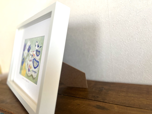 期間限定・額装の原画　オランダの木靴 3枚目の画像