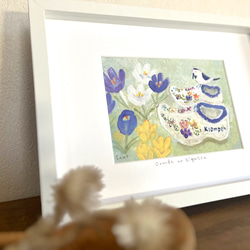 期間限定・額装の原画　オランダの木靴 4枚目の画像