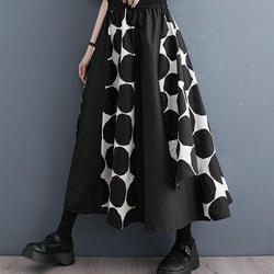 大きいサイズ レディース スカート　ロング　ドット　夏 秋 新品 5枚目の画像