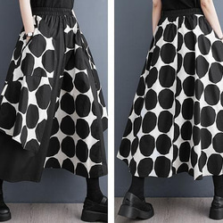 大きいサイズ レディース スカート　ロング　ドット　夏 秋 新品 6枚目の画像