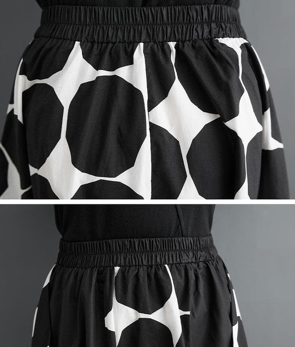 大きいサイズ レディース スカート　ロング　ドット　夏 秋 新品 7枚目の画像