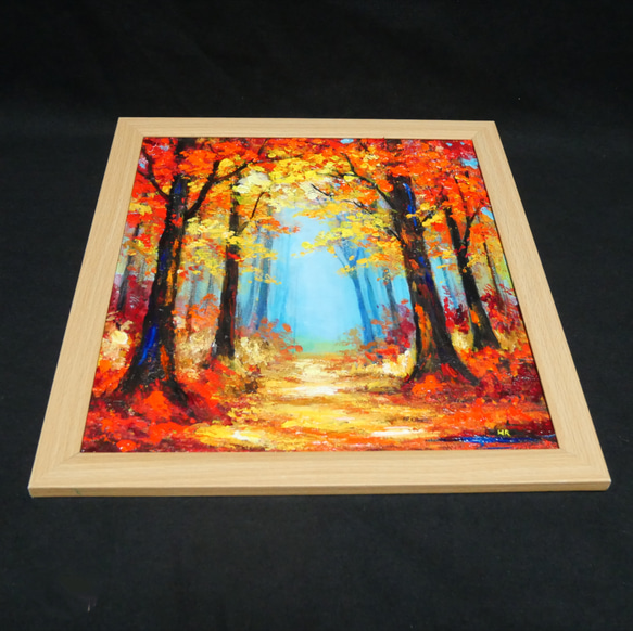 秋の贈り物｜油彩画　油絵「紅葉の回廊」壁掛け 絵画 インテリア アート　贈り物 14枚目の画像