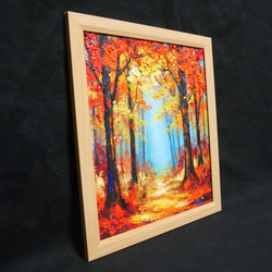 秋の贈り物｜油彩画　油絵「紅葉の回廊」壁掛け 絵画 インテリア アート　贈り物 13枚目の画像