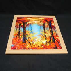 秋の贈り物｜油彩画　油絵「紅葉の回廊」壁掛け 絵画 インテリア アート　贈り物 15枚目の画像