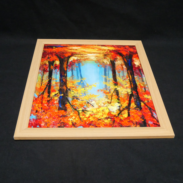 秋の贈り物｜油彩画　油絵「紅葉の回廊」壁掛け 絵画 インテリア アート　贈り物 15枚目の画像