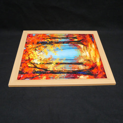 秋の贈り物｜油彩画　油絵「紅葉の回廊」壁掛け 絵画 インテリア アート　贈り物 17枚目の画像