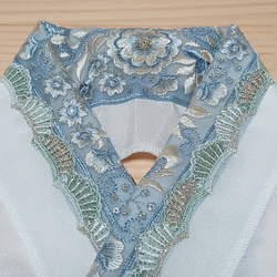 半襟　２way　帯締めセット　インド刺繍リボン　重ね襟　 6枚目の画像