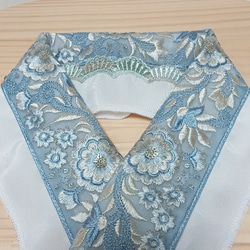 半襟　２way　帯締めセット　インド刺繍リボン　重ね襟　 7枚目の画像