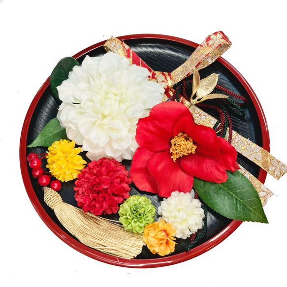 選べる 小物　ダリア と 椿  髪飾り  結婚式　成人式　着物 卒業式 1枚目の画像