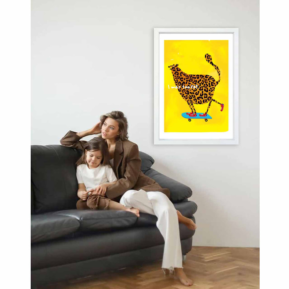 太りすぎた〜　ヒョウ　送料無料　あらゆるお部屋のポスター　ポスター　アートポスター　アート/sei検索新着順　3981 2枚目の画像