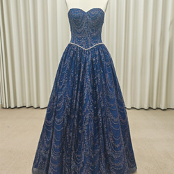 レース カラードレス｜サイズ・色変更可 ボリュームスカート ロングドレス 演奏会・舞台・前撮り 4枚目の画像