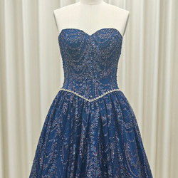 レース カラードレス｜サイズ・色変更可 ボリュームスカート ロングドレス 演奏会・舞台・前撮り 2枚目の画像