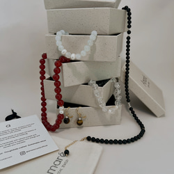 桜色　ローズクォーツ ブレスレット｜高品質10mm天然石×淡水パールクリスタルブレスレット｜北欧ミニマル 7枚目の画像