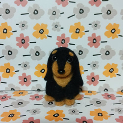 羊毛フェルト ダックスフンド ぬいぐるみ 2枚目の画像