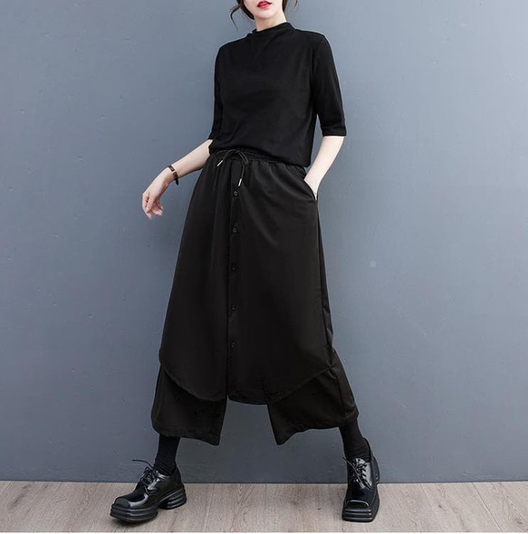 大きいサイズ レディース パンツ　ウエストゴム　春夏 秋 新品 3枚目の画像