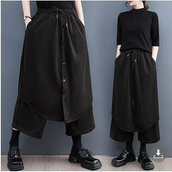 大きいサイズ レディース パンツ　ウエストゴム　春夏 秋 新品 1枚目の画像