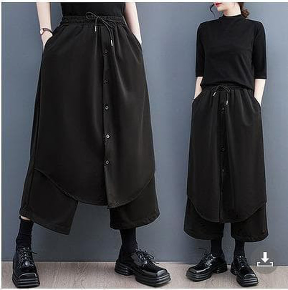 大きいサイズ レディース パンツ　ウエストゴム　春夏 秋 新品 1枚目の画像