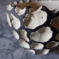 3.5号黒化粧砂岩鉢418　塊根植物　多肉植物　アガベ　盆栽　植木鉢　作家鉢　鉢台　沖縄 2枚目の画像