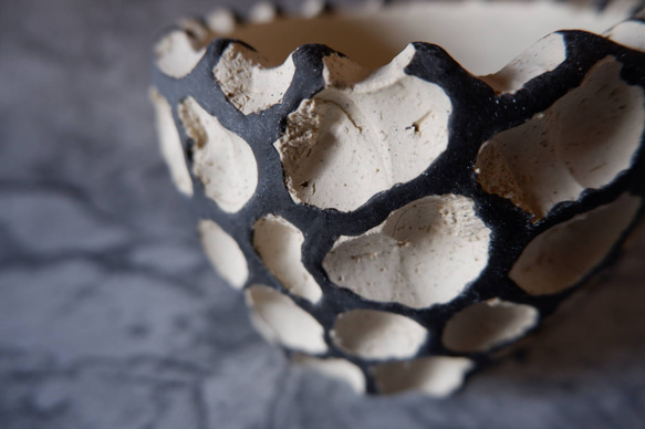 3.5号黒化粧砂岩鉢418　塊根植物　多肉植物　アガベ　盆栽　植木鉢　作家鉢　鉢台　沖縄 2枚目の画像