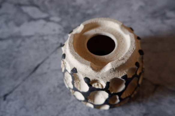 3.5号黒化粧砂岩鉢418　塊根植物　多肉植物　アガベ　盆栽　植木鉢　作家鉢　鉢台　沖縄 6枚目の画像