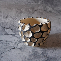 3.5号黒化粧砂岩鉢418　塊根植物　多肉植物　アガベ　盆栽　植木鉢　作家鉢　鉢台　沖縄 1枚目の画像