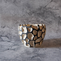 3.5号黒化粧砂岩鉢418　塊根植物　多肉植物　アガベ　盆栽　植木鉢　作家鉢　鉢台　沖縄 3枚目の画像