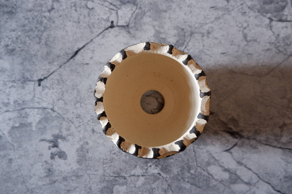 3.5号黒化粧砂岩鉢418　塊根植物　多肉植物　アガベ　盆栽　植木鉢　作家鉢　鉢台　沖縄 5枚目の画像