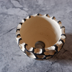 3.5号黒化粧砂岩鉢418　塊根植物　多肉植物　アガベ　盆栽　植木鉢　作家鉢　鉢台　沖縄 4枚目の画像