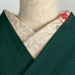 着物 単衣 ダークマゼンタ 刺繍 ピンク コットン きもの コットン