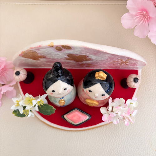 おひな様 ひな祭り ひな人形 陶器 陶雛 桃の節句 立体・オブジェ