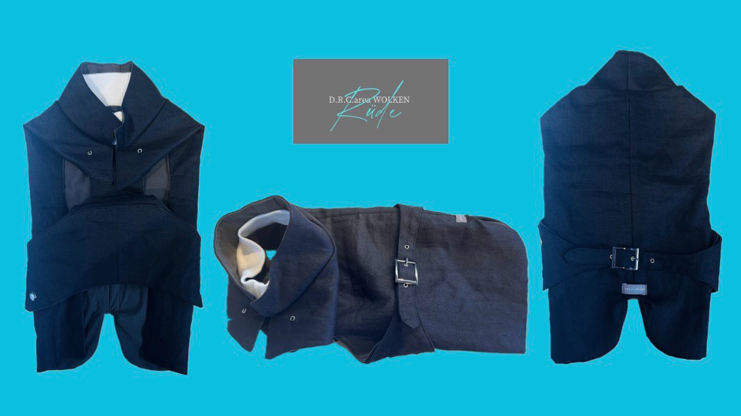 犬の男前紳士服　ブラックコート　小型犬中型犬